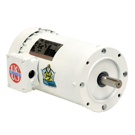 Washdown Duty Motor, 2 HP, 1800 RPM, 230/460V, 56C Frame, 